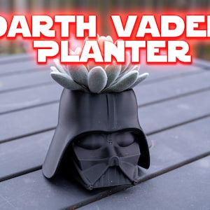 Father&#39;s Day Darth Vader Planter | Succulent Pot | Pen Holder | Star Wars Fan Gift | Home Office Decor | Father&#39;s Day