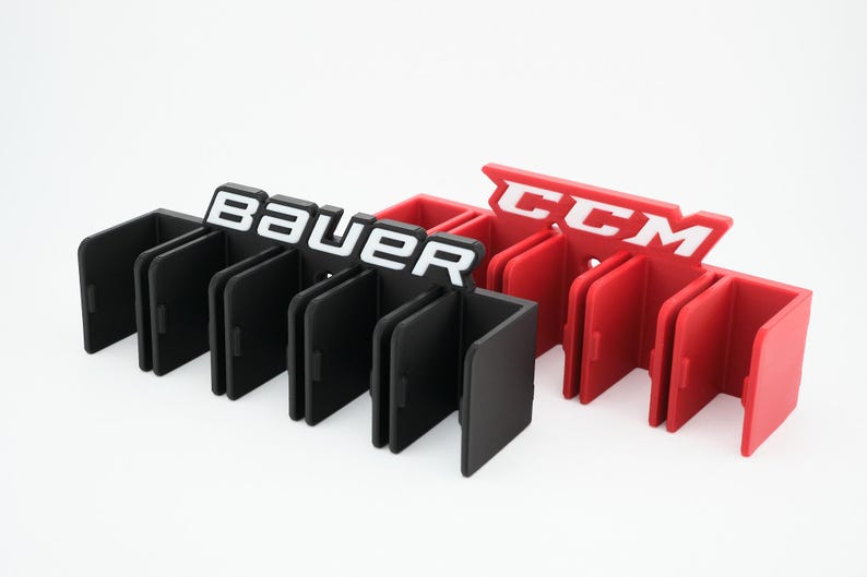 Soporte para palos de hockey / Organizador de pared / Personalizable con logotipos / Regalo para aficionados al hockey / Regalo para el Día del Padre imagen 1