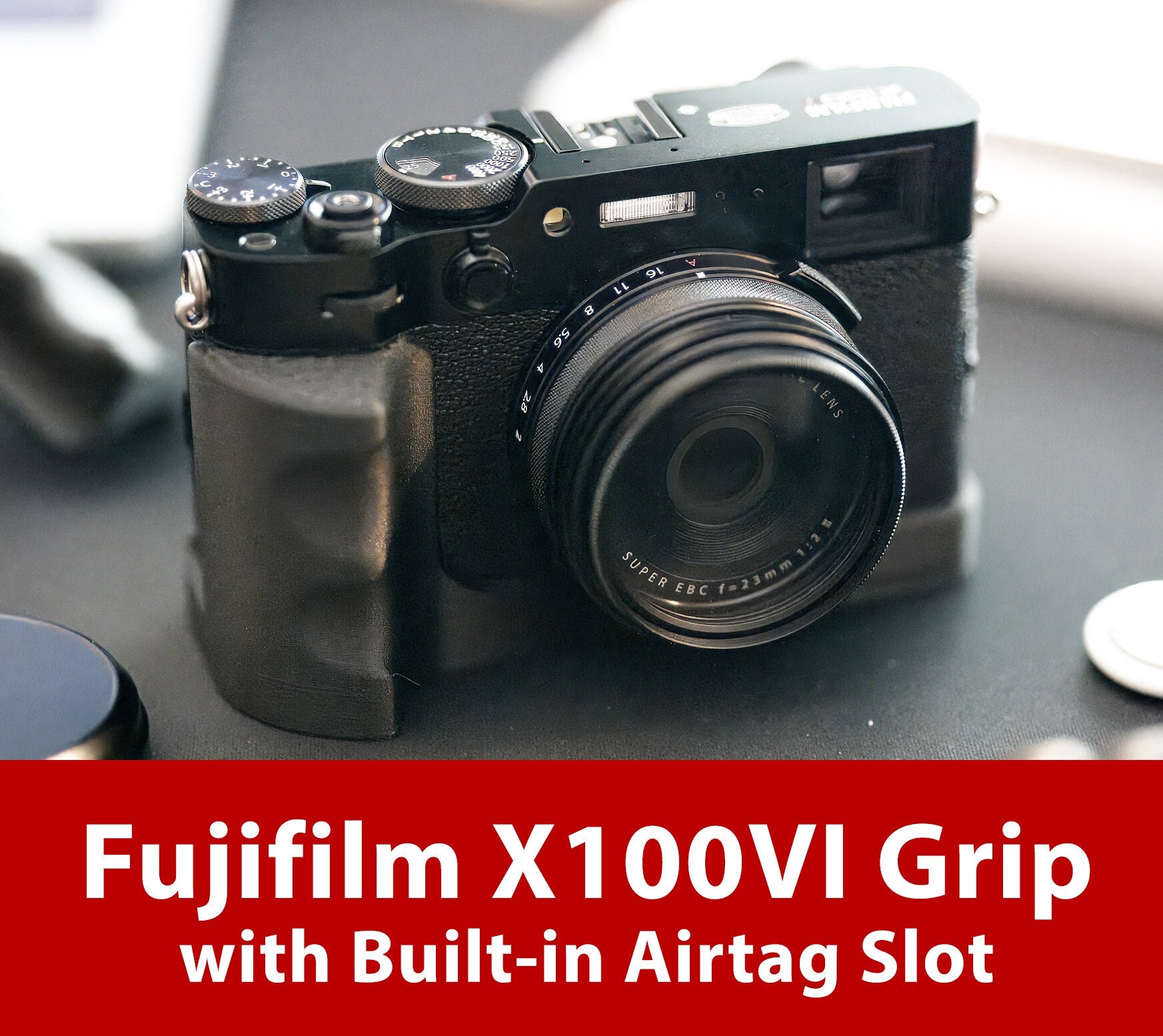 富士フイルム X100VI ハンドグリップ | Apple Airtagスロット