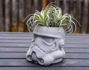 House Warming Gift Stormtrooper Planter for Air Plant Succulent Pot  Star Wars Fan Gift Home Office Decor Pen Holder Christmas Gift