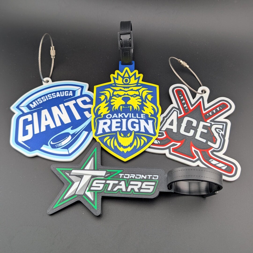 Custom Sports Bag Tag With Team Logo | Personalized Name & Number