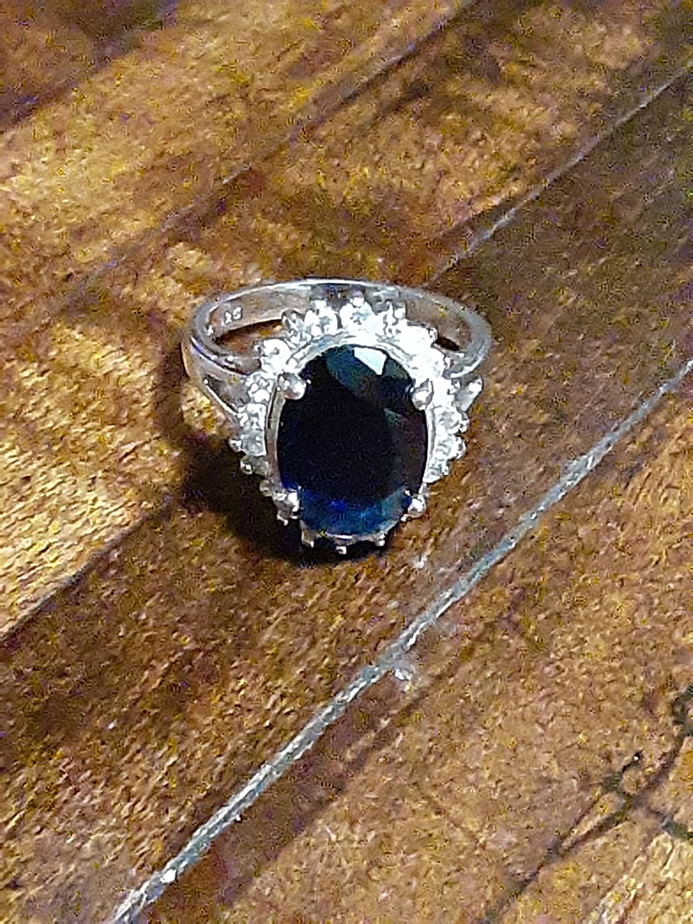 Vintage sapphire Avon ring Etsy