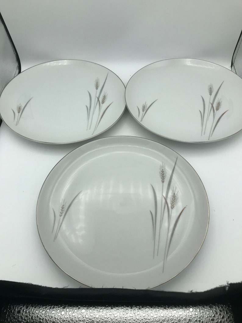 Midcentury Modern Platinum Wheat Fine China 10.25 Dinner Plate Etsy