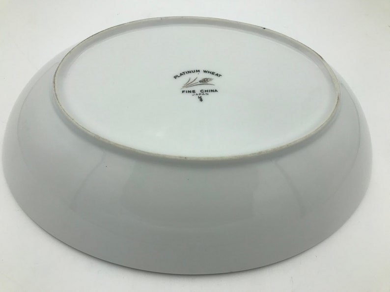 Midcentury Modern Platinum Wheat Fine China Oval Serving Bowl Etsy