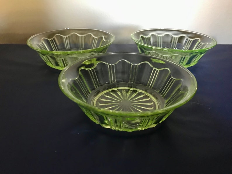 Vintage Uranium Glass Colonial 'knife and Fork' Etsy