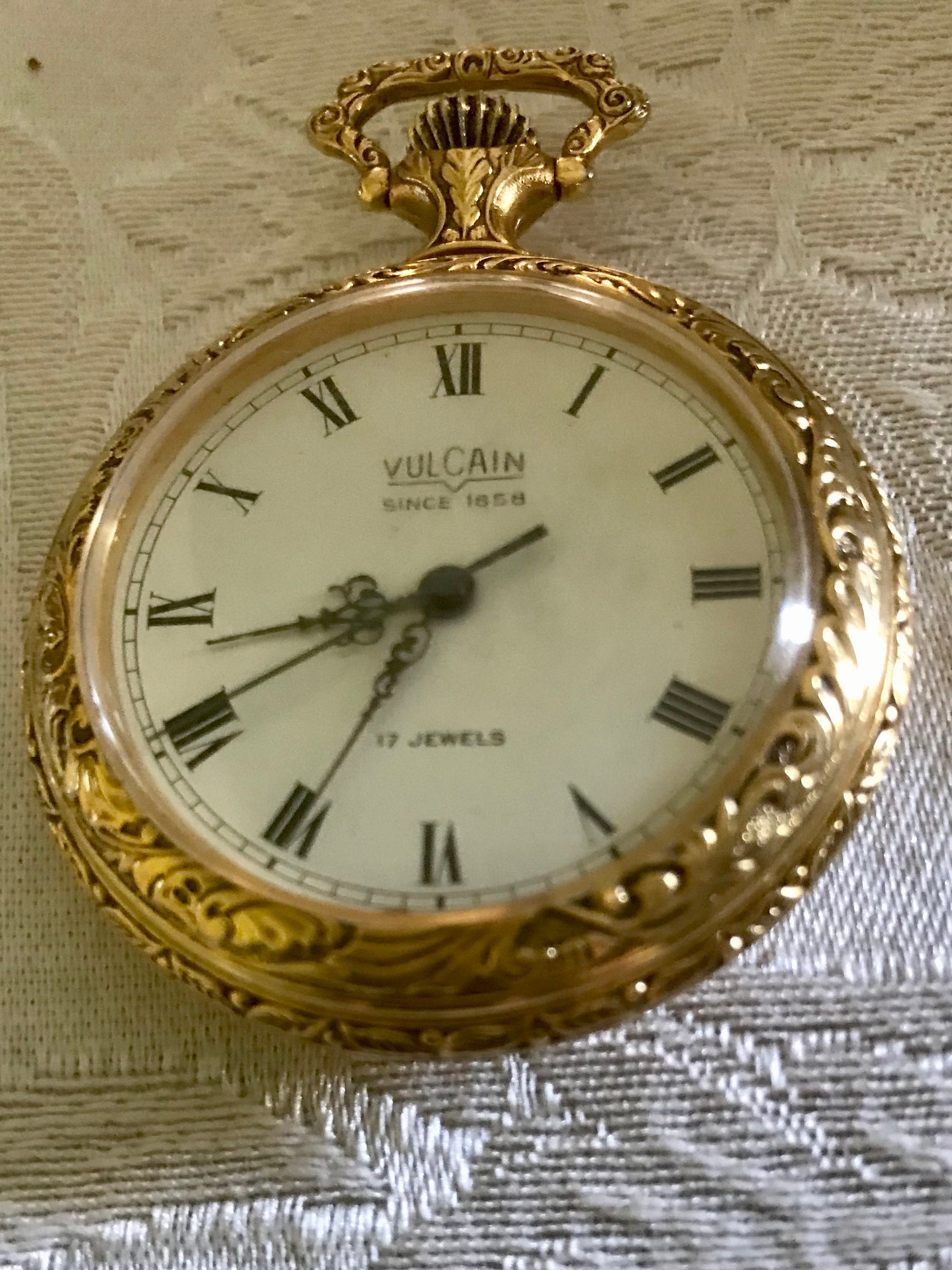 Vintage Vulcain Ladies Pocket Watch 17 Jewels Etsy
