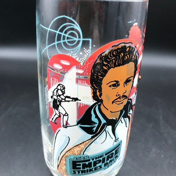Vintage 1980’s EMPIRE STRIKES BACK Lando Calrissian Drinking Glass