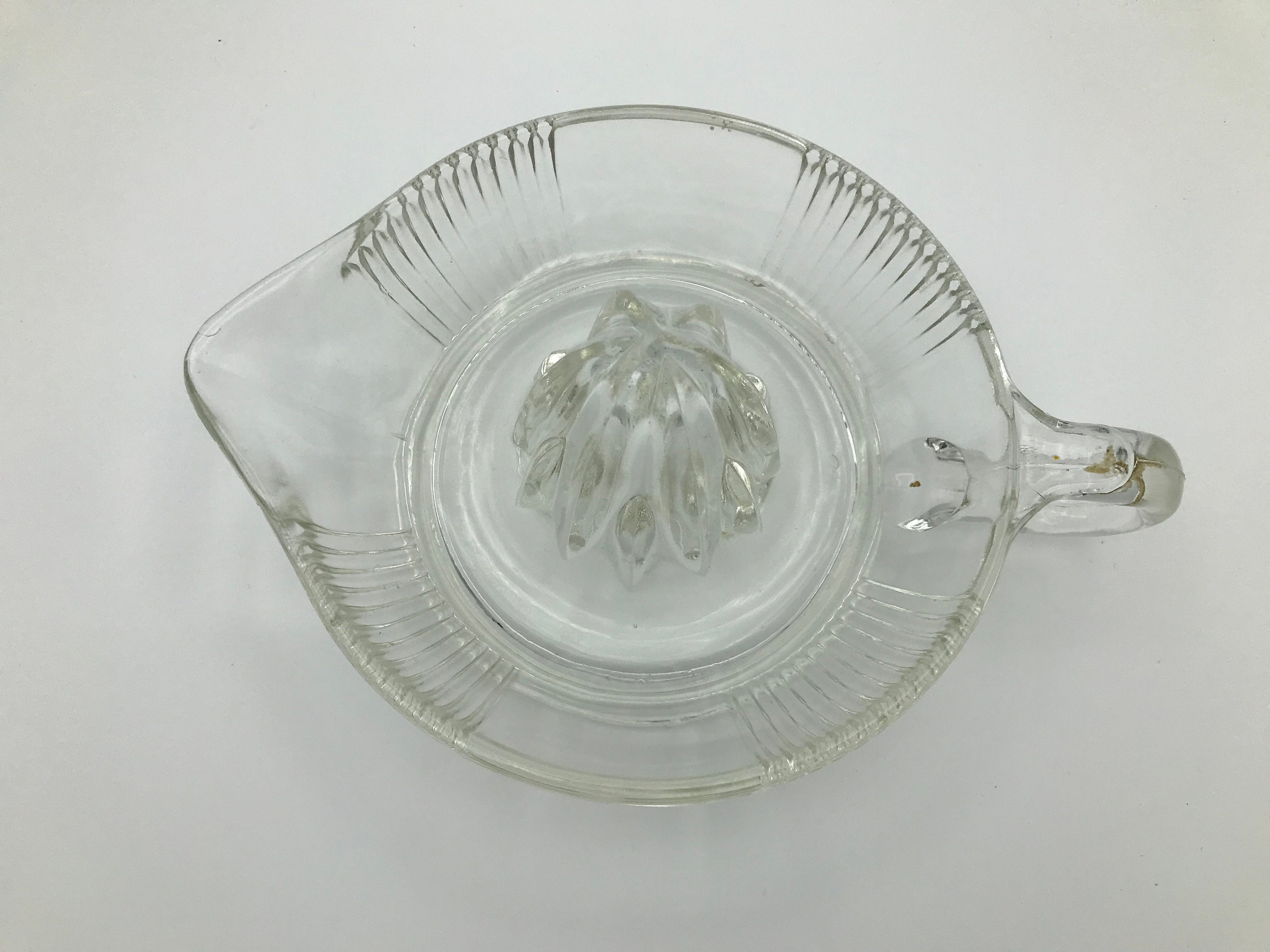 Vintage Depression Glass Citrus Juicer With Handle Etsy