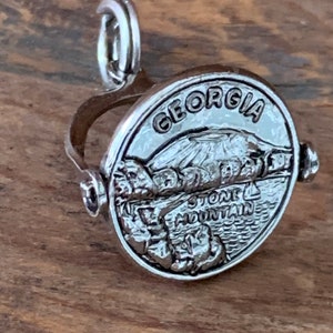 Vintage Sterling Silver Georgia Charm image 5