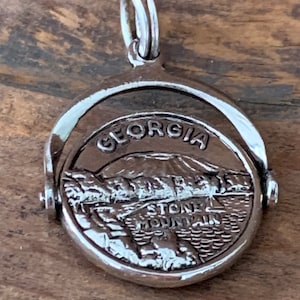 Vintage Sterling Silver Georgia Charm image 1