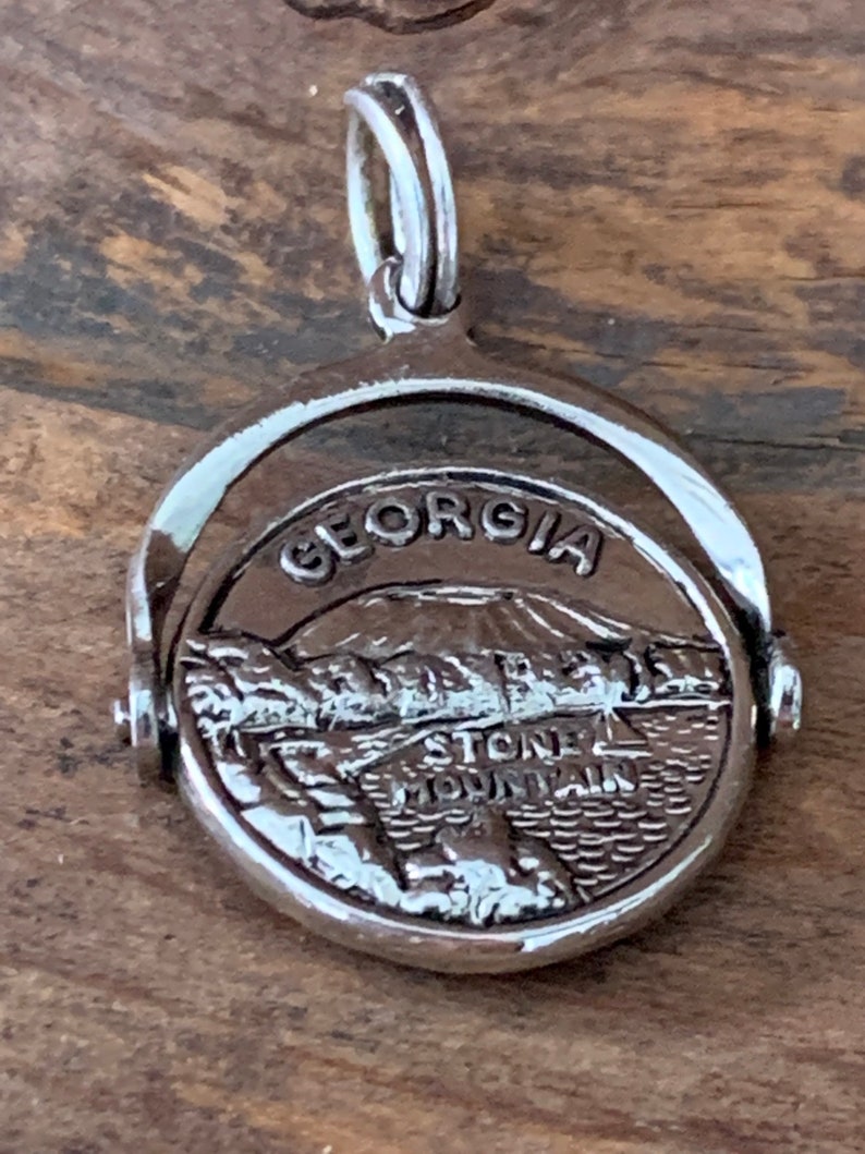 Vintage Sterling Silver Georgia Charm image 1