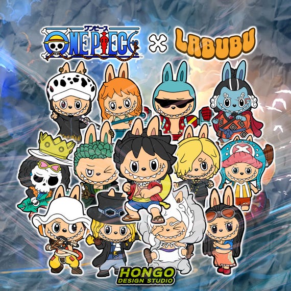 LABUBU X ONE PICE - 13 Digital Files,high Definition