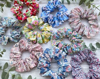 Liberty Fabric Dreams of Summer Bow Scrunchie Floral Scrunchie Hair Ties Bunny Ears Liberty Tana Lawn Free Postage