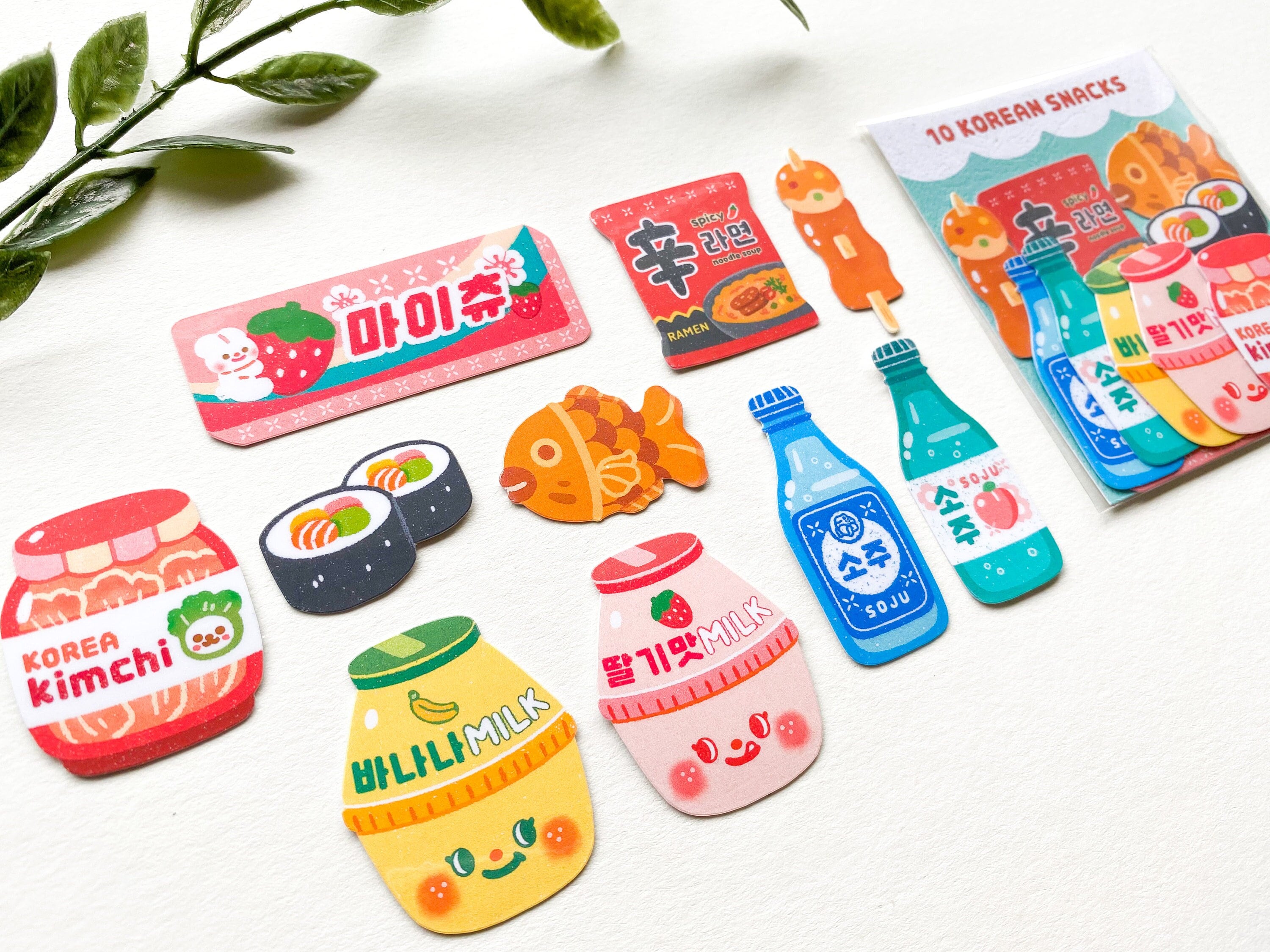 10 Sheets Korean Deco Stickers Set, Kpop Potocard Korean Stickers with –  Feel Adorable