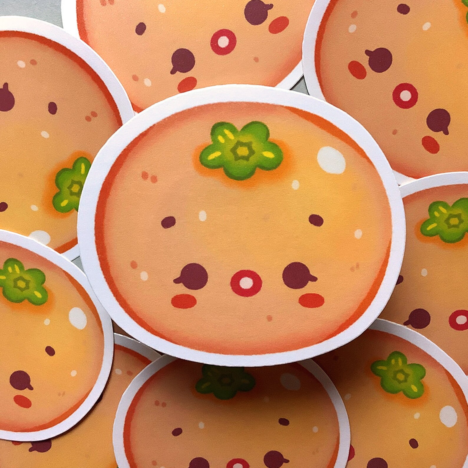 Cutie Satsuma waterproof laminated die cut sticker/ kawaii Etsy