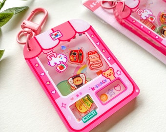 K-Snack Claw Machine shaker keyring - Korean keychain, charms, kawaii, cute, aesthetic, asian,