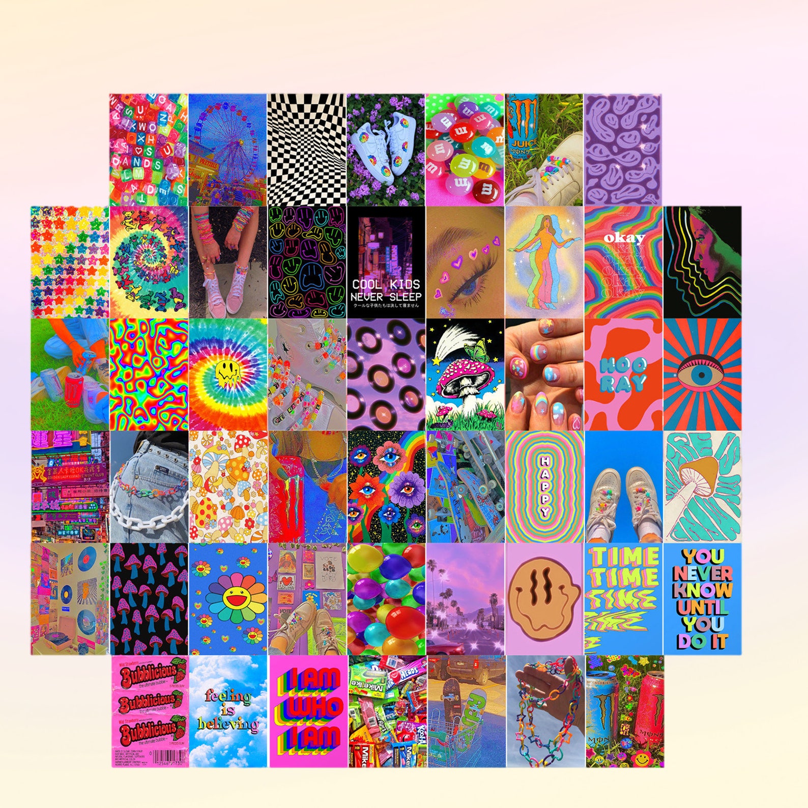 Wall Collage Kit Collage Kit for Wall AestheticBedroom | Etsy