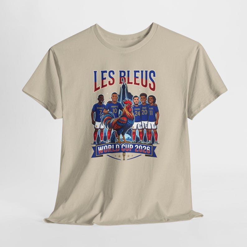 Kylian Mbappe France Soccer Shirt | Les Bleus 2026 World Cup Football Tee Sand