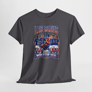 Kylian Mbappe France Soccer Shirt | Les Bleus 2026 World Cup Football Tee Charcoal