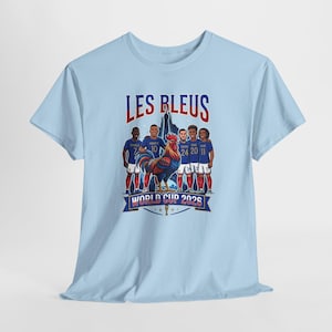 Kylian Mbappe France Soccer Shirt | Les Bleus 2026 World Cup Football Tee Light Blue