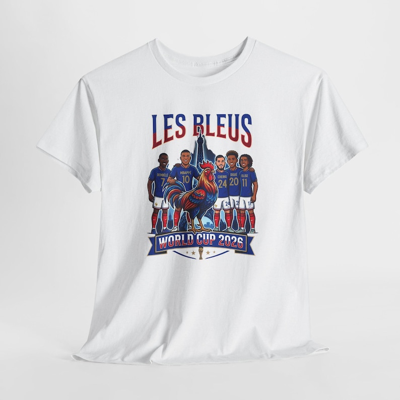 Kylian Mbappe France Soccer Shirt | Les Bleus 2026 World Cup Football Tee White