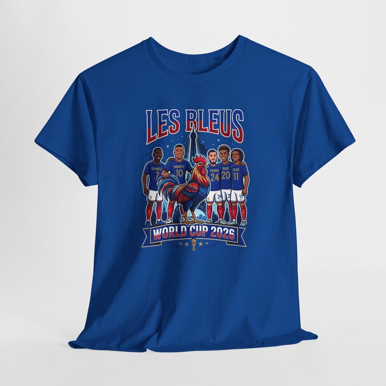 Kylian Mbappe France Soccer Shirt | Les Bleus 2026 World Cup Football Tee Royal