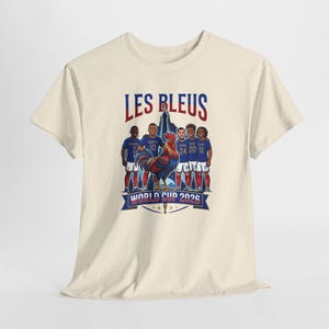 Kylian Mbappe France Soccer Shirt | Les Bleus 2026 World Cup Football Tee Natural