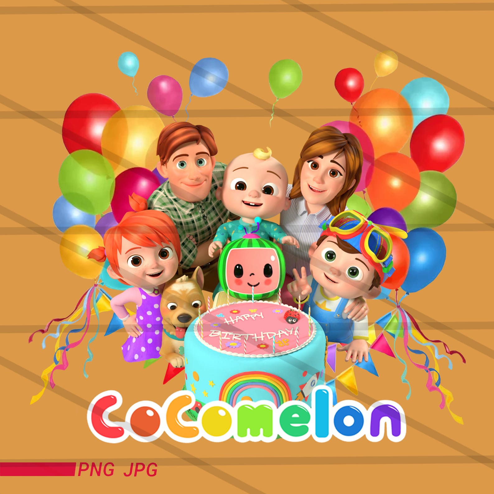 Cocomelon Family Logo PNG Cocomelon Kids PNG Cocomelon | Etsy