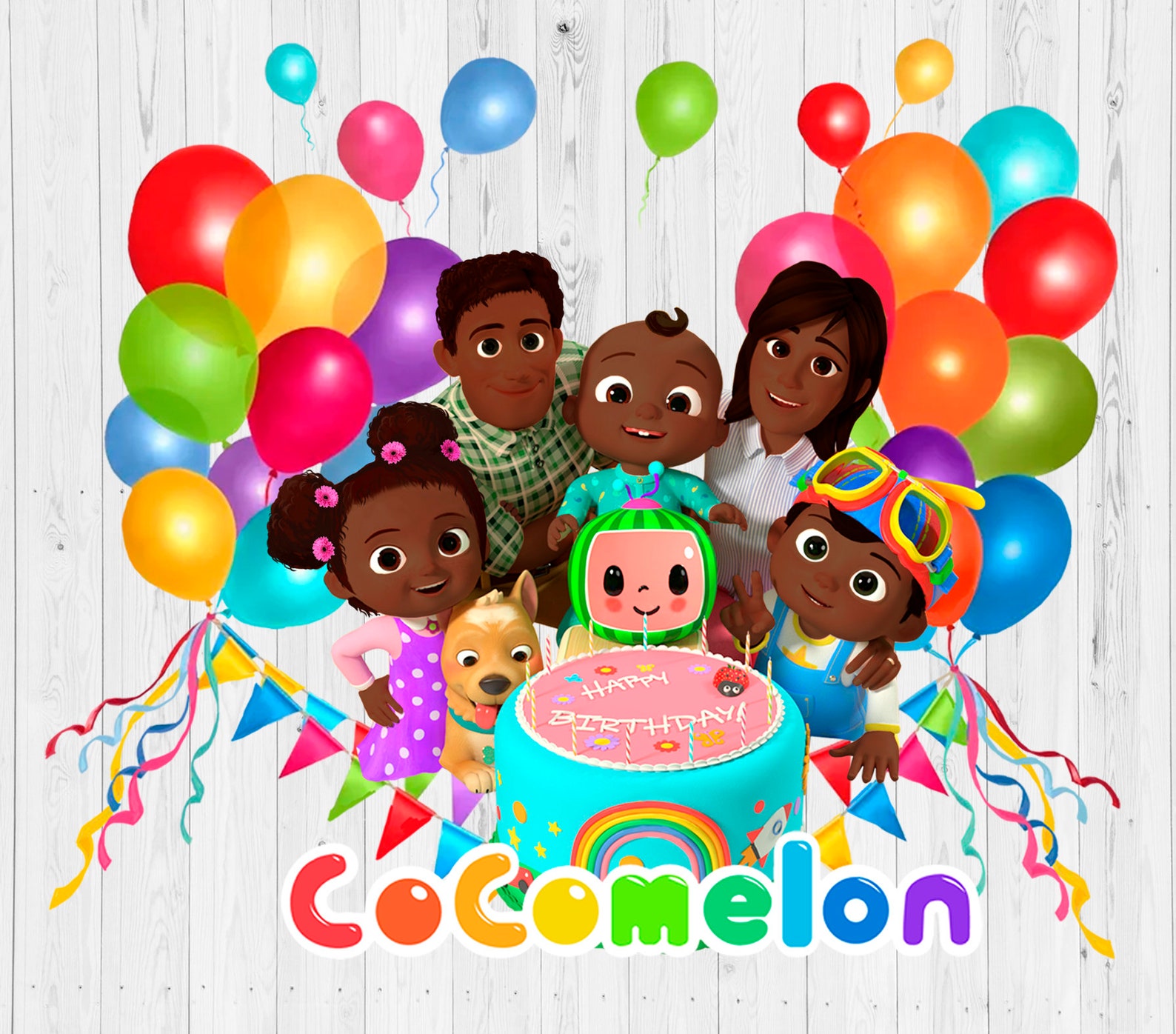 African-American Cocomelon Family Logo Cocomelon Kids PNG | Etsy