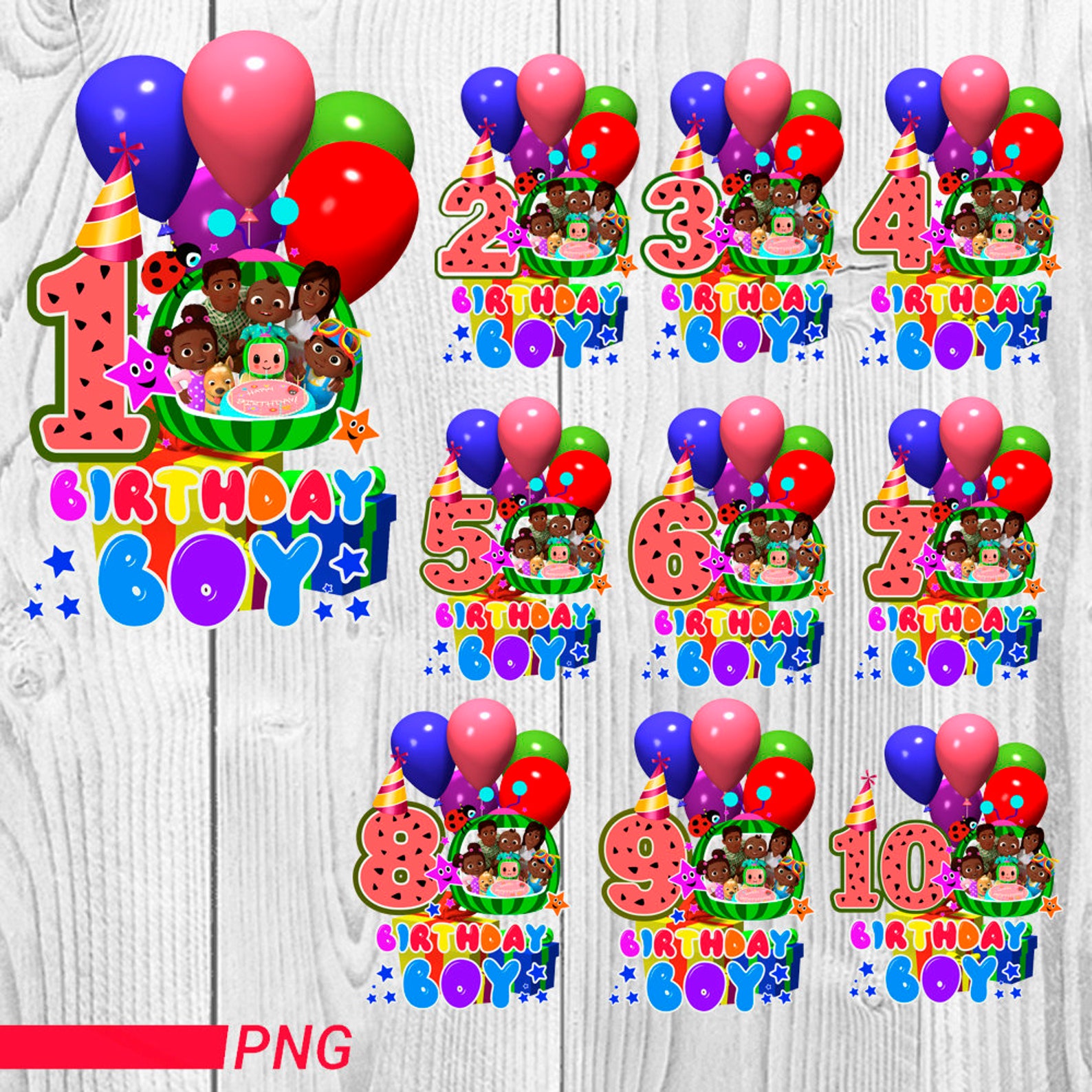 Afro Cocomelon Family Logo 1st Birthday Boy PNG Cocomelon | Etsy