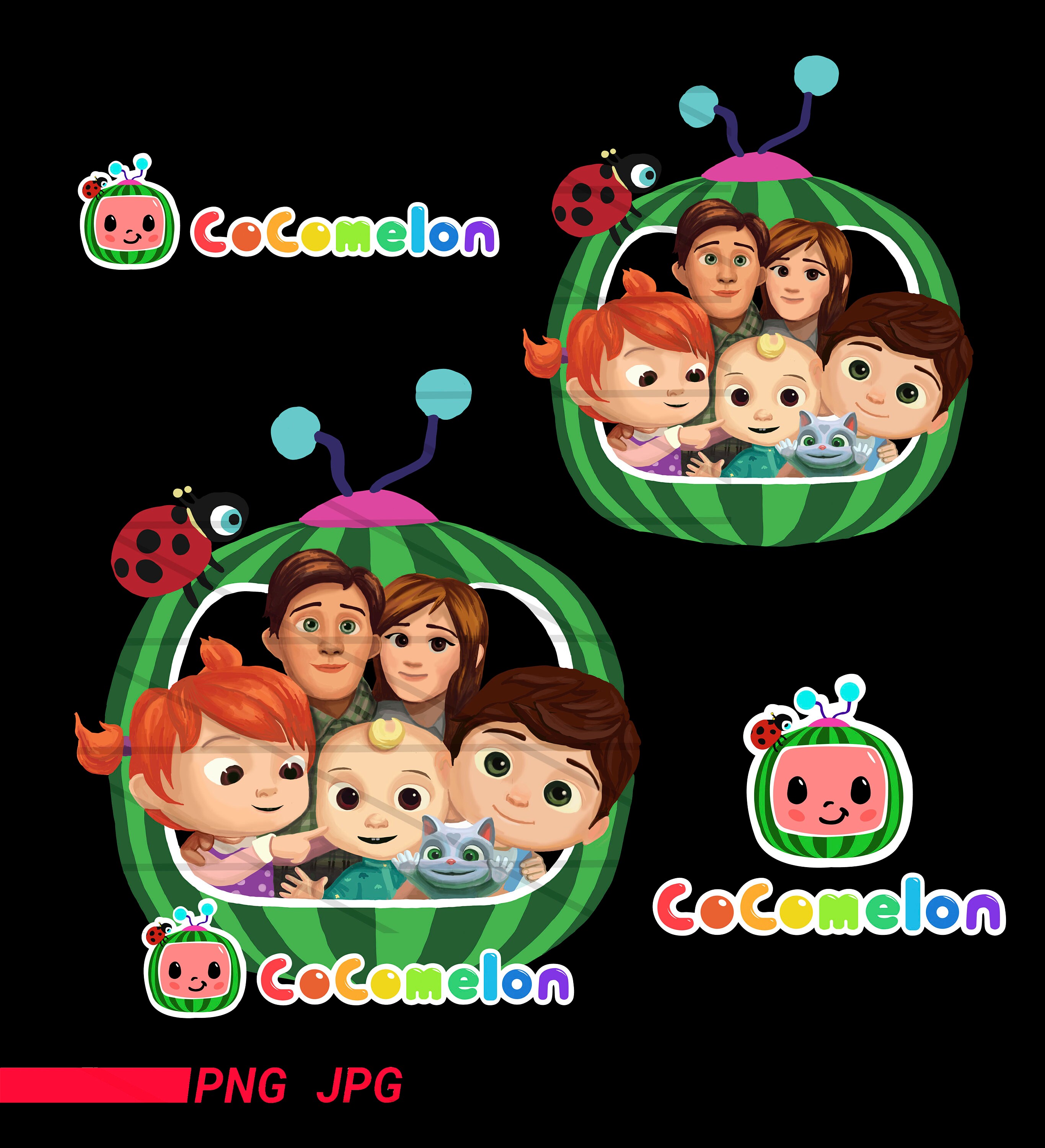 Cocomelon Family Logo PNG Cocomelon Kids PNG файл Cocomelon | Etsy