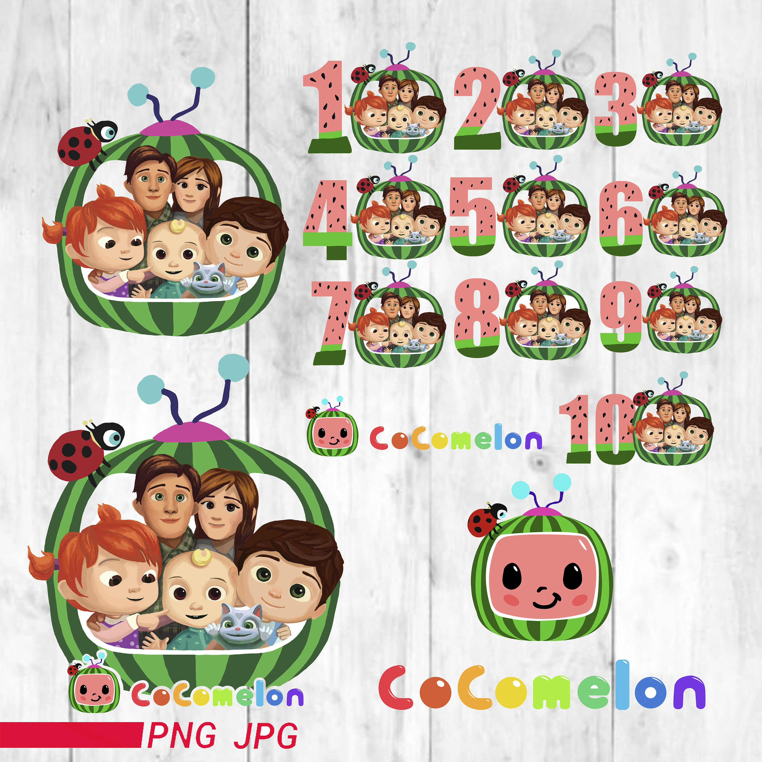 Cocomelon Family Logo PNG Cocomelon Kids PNG файл Cocomelon | Etsy