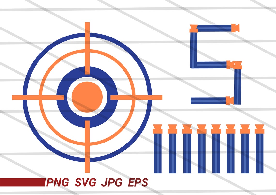 Nerf svg Target Nerf svg Nerf blasters dart svg nerf | Etsy