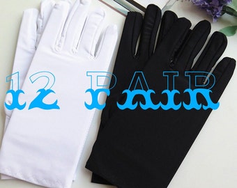 Cotton General Use White Black Gilding Glove Shopping Cleaning Costume Washable Breathable