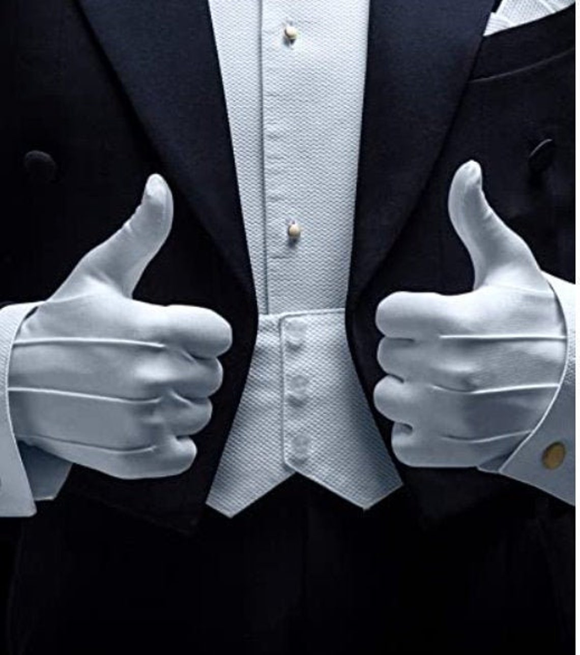 Formal White Gloves Marching Band Military Etiquette Tuxedo Etsy