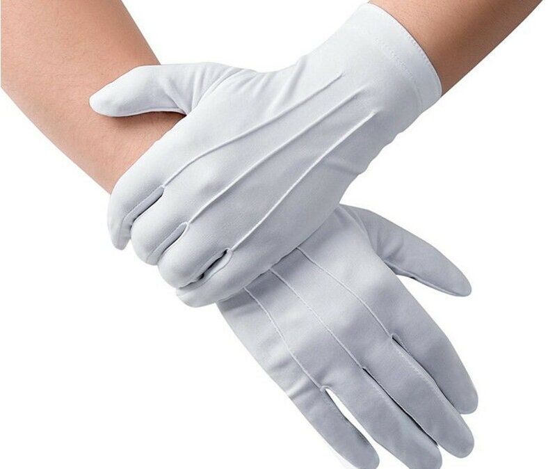 Formal White Gloves Marching Band Military Etiquette Tuxedo Etsy