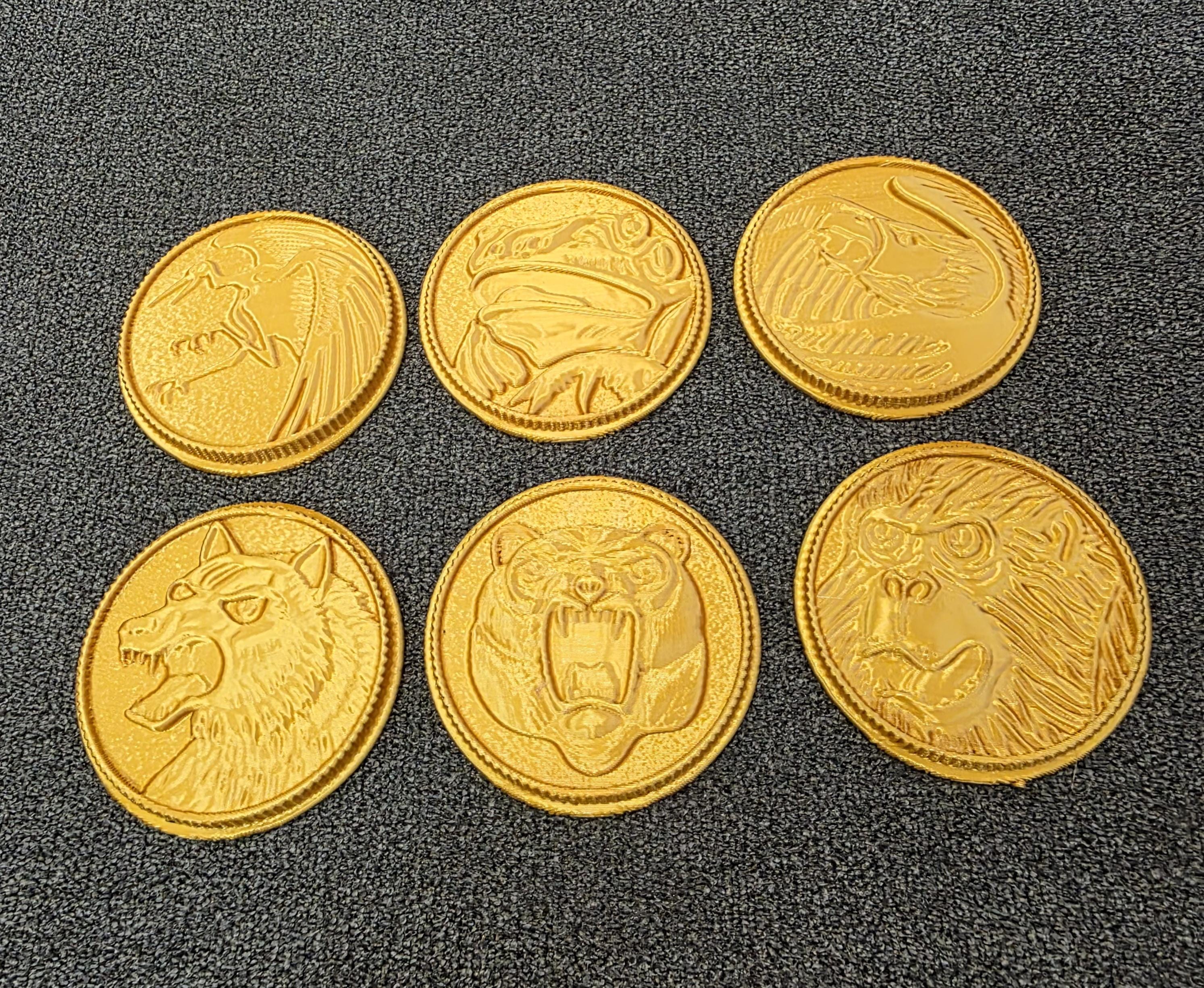 Ninjetti Power Coins Set | Fits 3d-printed Power Rangers Morpher