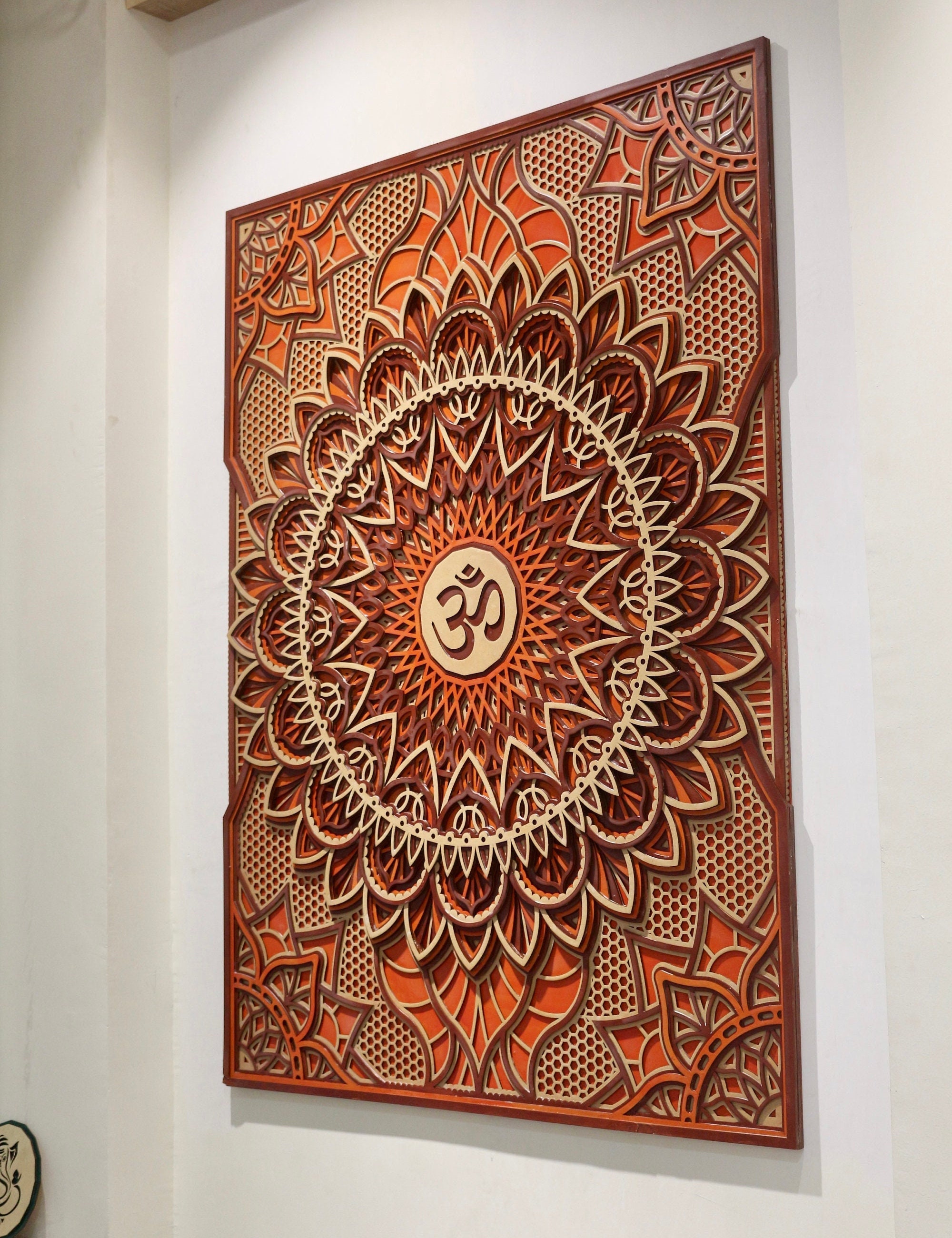 Om Wall Art Extra Large Wall Art Horizontal Mandala Wall Hanging Art India Wall Art Spiritual