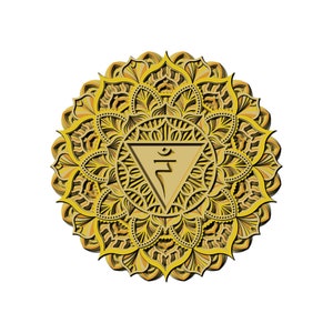 Mandala Wall Art Wooden Living Room Décor Spiritual Wall Art House Warming Gift Manipur Chakra Mandala Unique Art Apartment Wall Decor