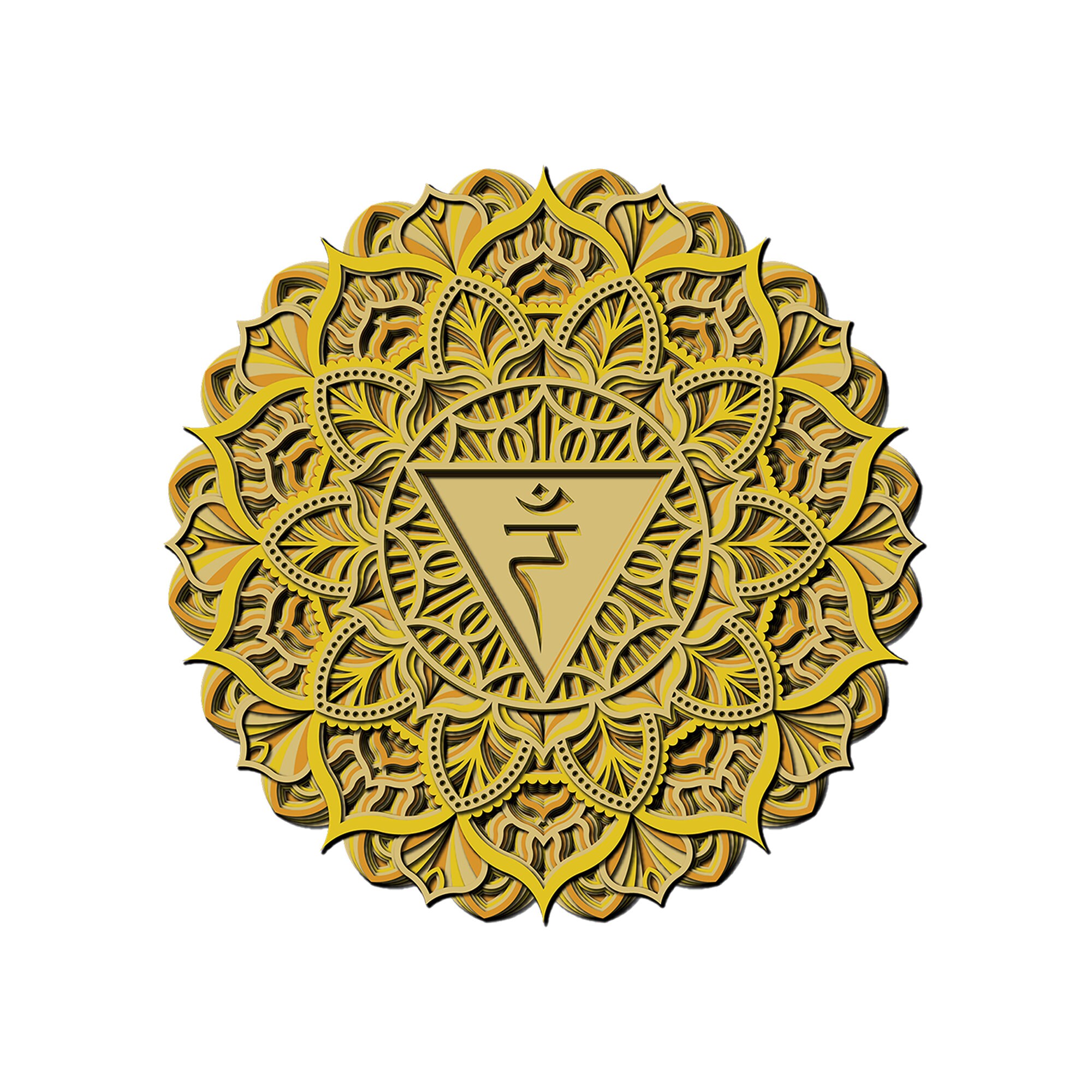 Chakra Solar Plexus Yellow Full Color Wooden Keychain Chakra Solar Plexus Yellow Full Color Wooden Keychain