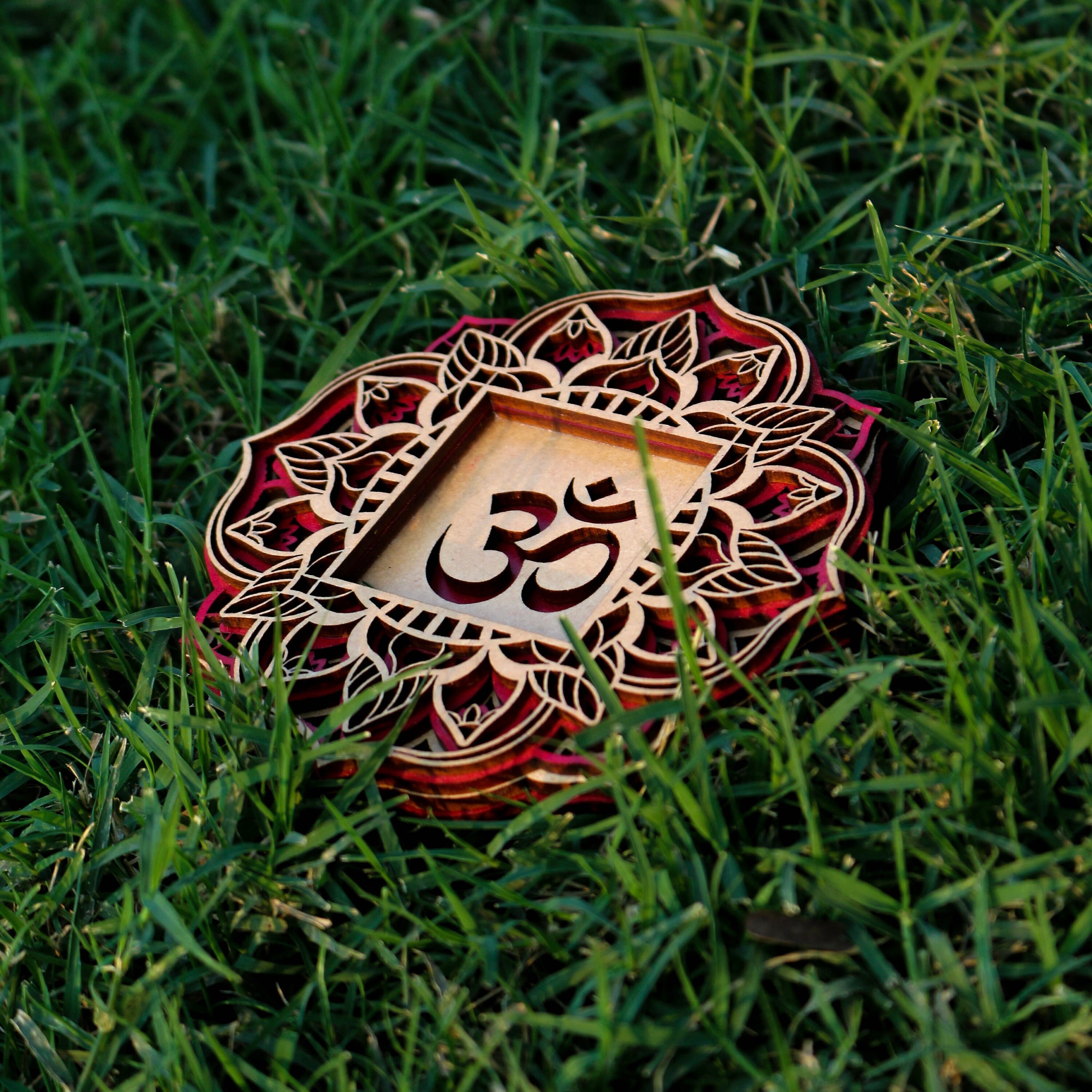 Om Mandala Wall Art Living Room Décor Pooja Room Decor Ohm Etsy