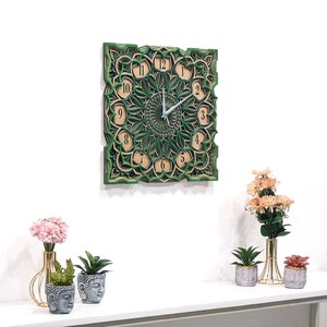 Modern Wall Clock Mandala Wall Clock Mandala Living Room Décor House Warming Gifts Home Gift House Essential Gift Office Wall Clock Wall Art