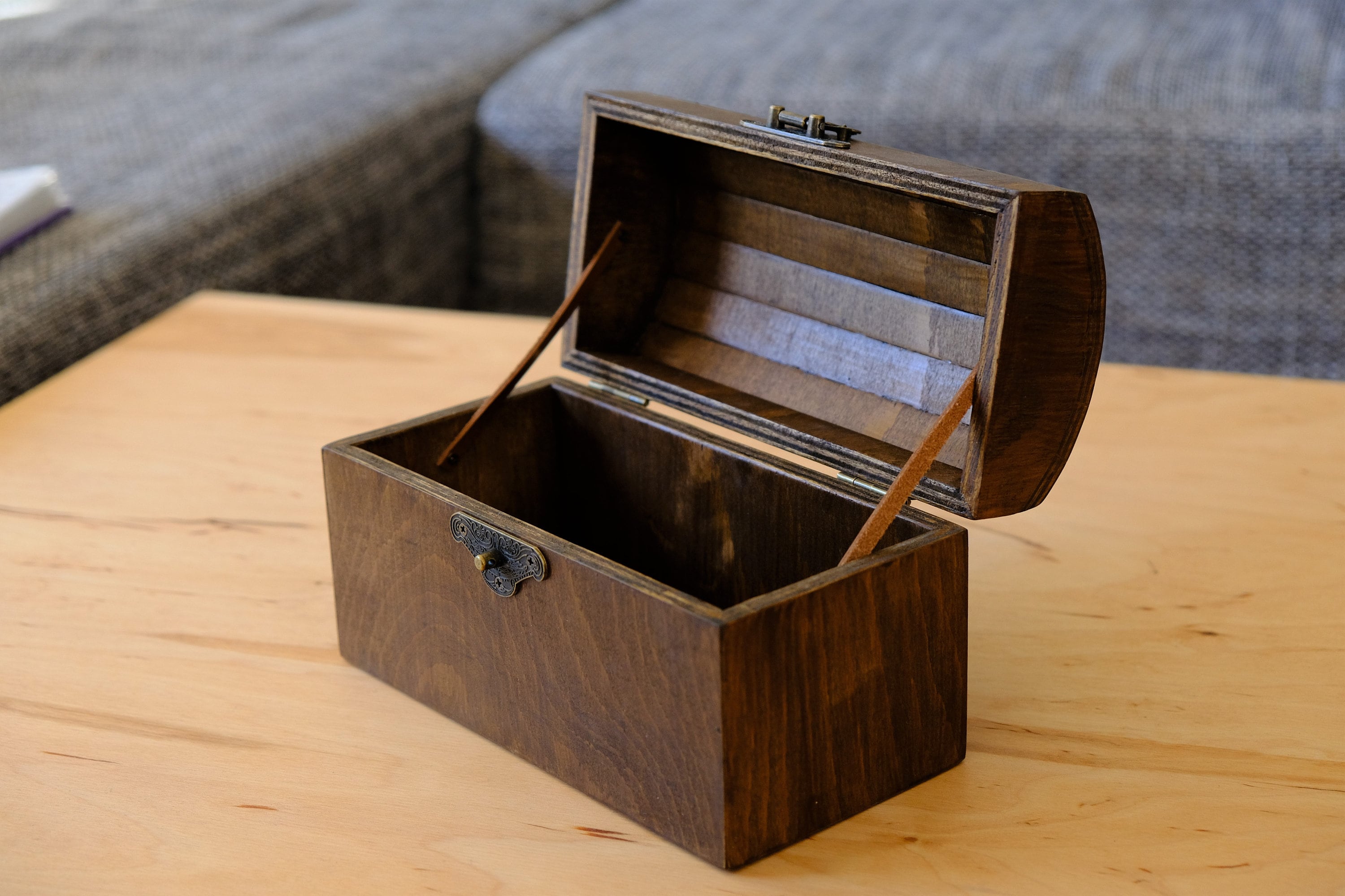 Small rustic antique wooden chest treasure chest Etsy