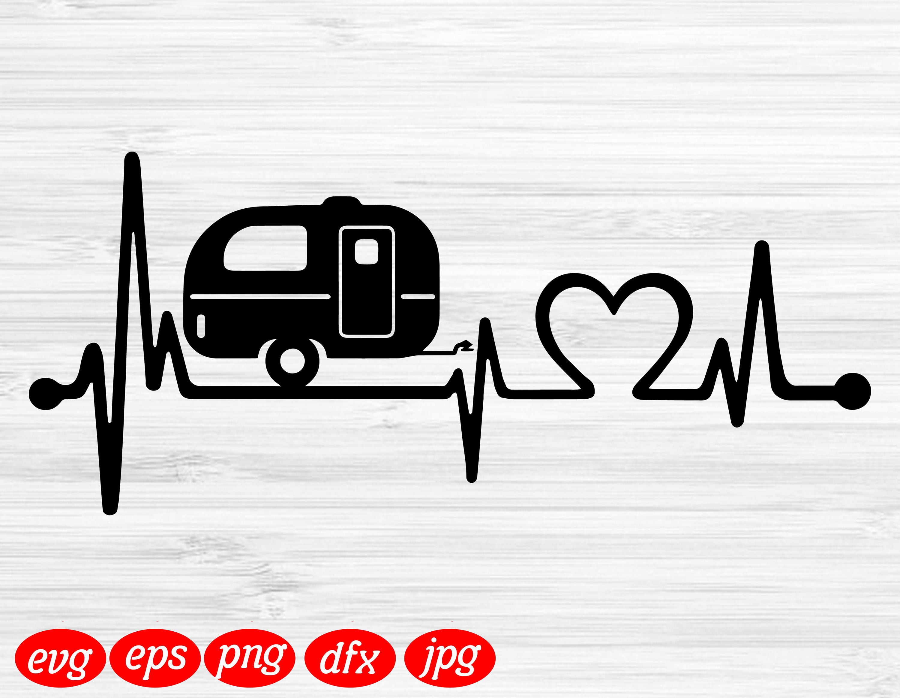 heart with heartbeat svg