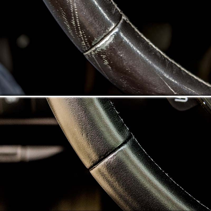 Black Leather Steering Wheel Repair Kit Leather Renovation Car Kit Car