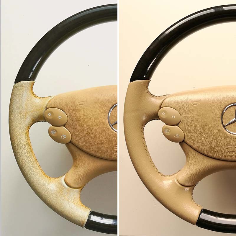 Beige Leather Steering Wheel Repair Kit With Cleaner Light Leather Repair,  Renovation, Car Kit, Car Accessories, Car Interior, DIY Kit 