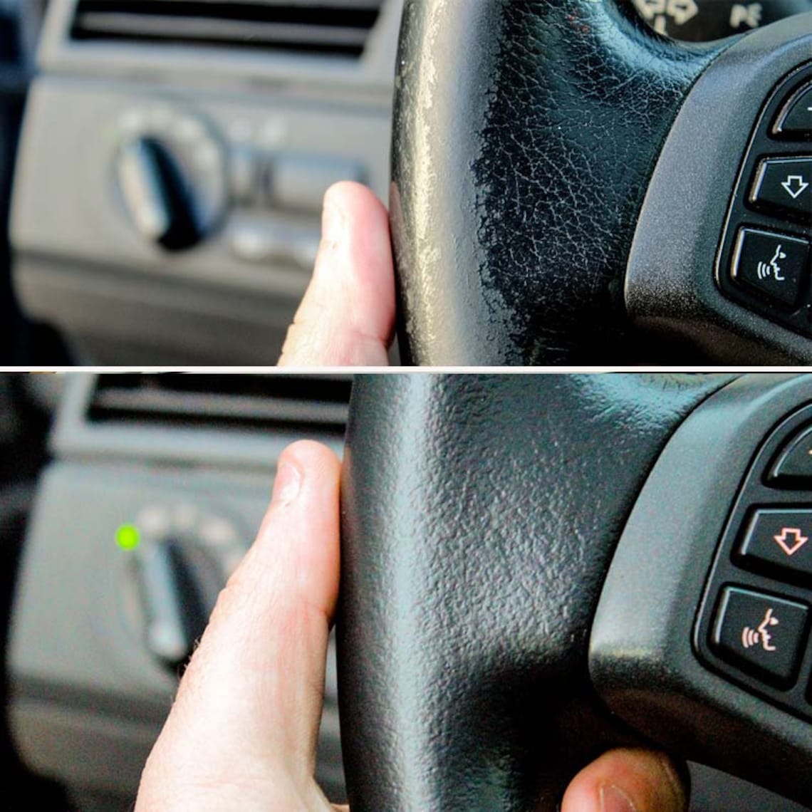 Black Leather Steering Wheel Repair Kit Leather Renovation Car Etsy