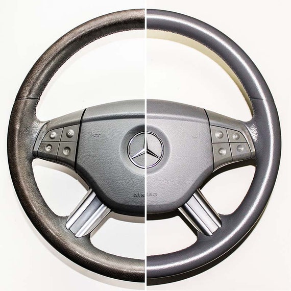 Gray Leather Steering Wheel Repair Kit Car Interior Leather Repair