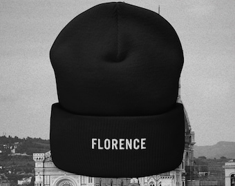 Florence geborduurde beanie, Italiaanse beanie, reiskleding