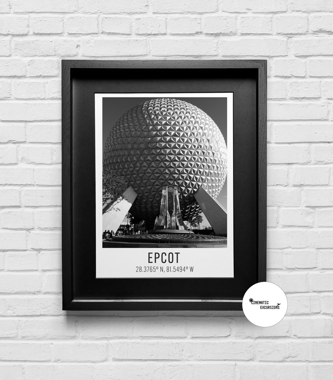 Disney Travel Print Disney World Poster Spaceship Earth EPCOT Print Disney Travel Print Disney World Poster Spaceship Earth EPCOT Print
